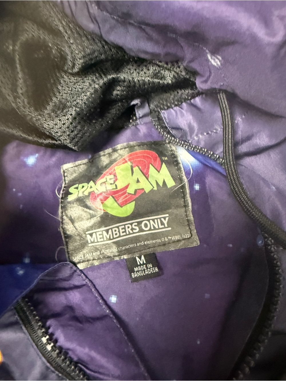 Space Jam windbreaker Members Only Tune Squad jacket Galaxy Hoodie - Picture 7 of 13